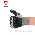 Hespax nitrile arenoso anti impacto guantes de trabajo de trabajo TPR